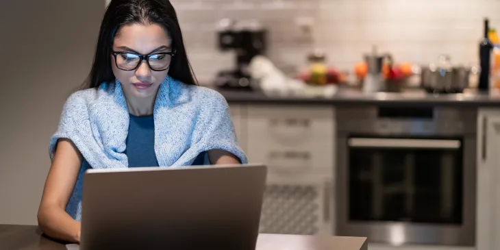 Woman on computer