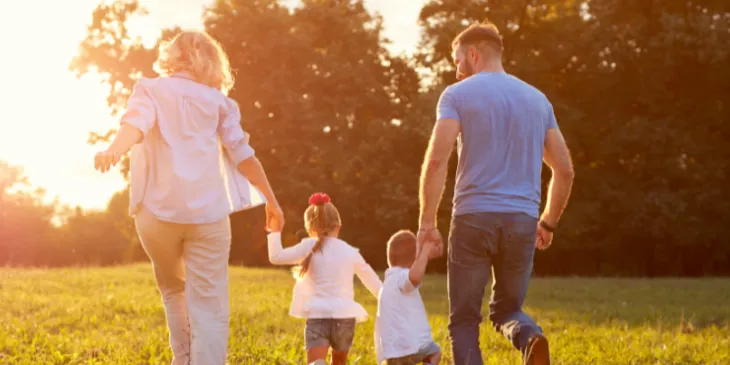 Family in a park 